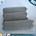 Corrosion resistance 40um 304 stainless steel wire mesh media polymer pleated filter cartridge with thread 222 226 215